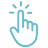 Icon mit ausgestrecktem Zeigefinger zur Visualisierung der Hypnose gegen Fingerbeissen, und Nägelkauen in Dübendorf, Zürich