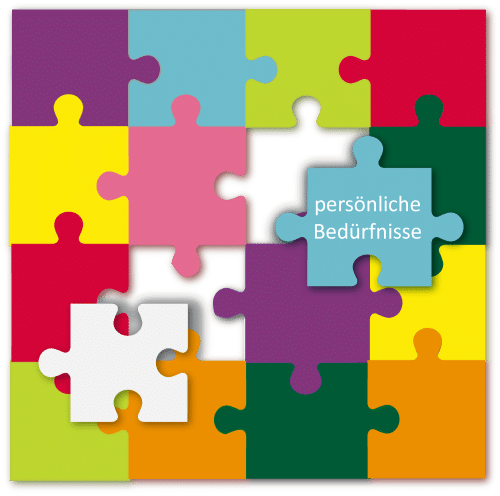 Ernährungspuzzle bei Hashimoto: Das Puzzleteil «persönliche Bedürfnisse» ergänzt das Gesamtbild.